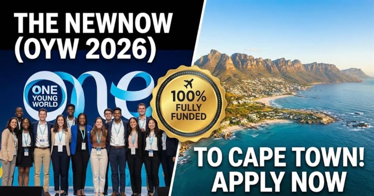 The NewNow (One Young World 2026): Funded to Cape Town The NewNow (One Young World 2026): Funded to Cape Town